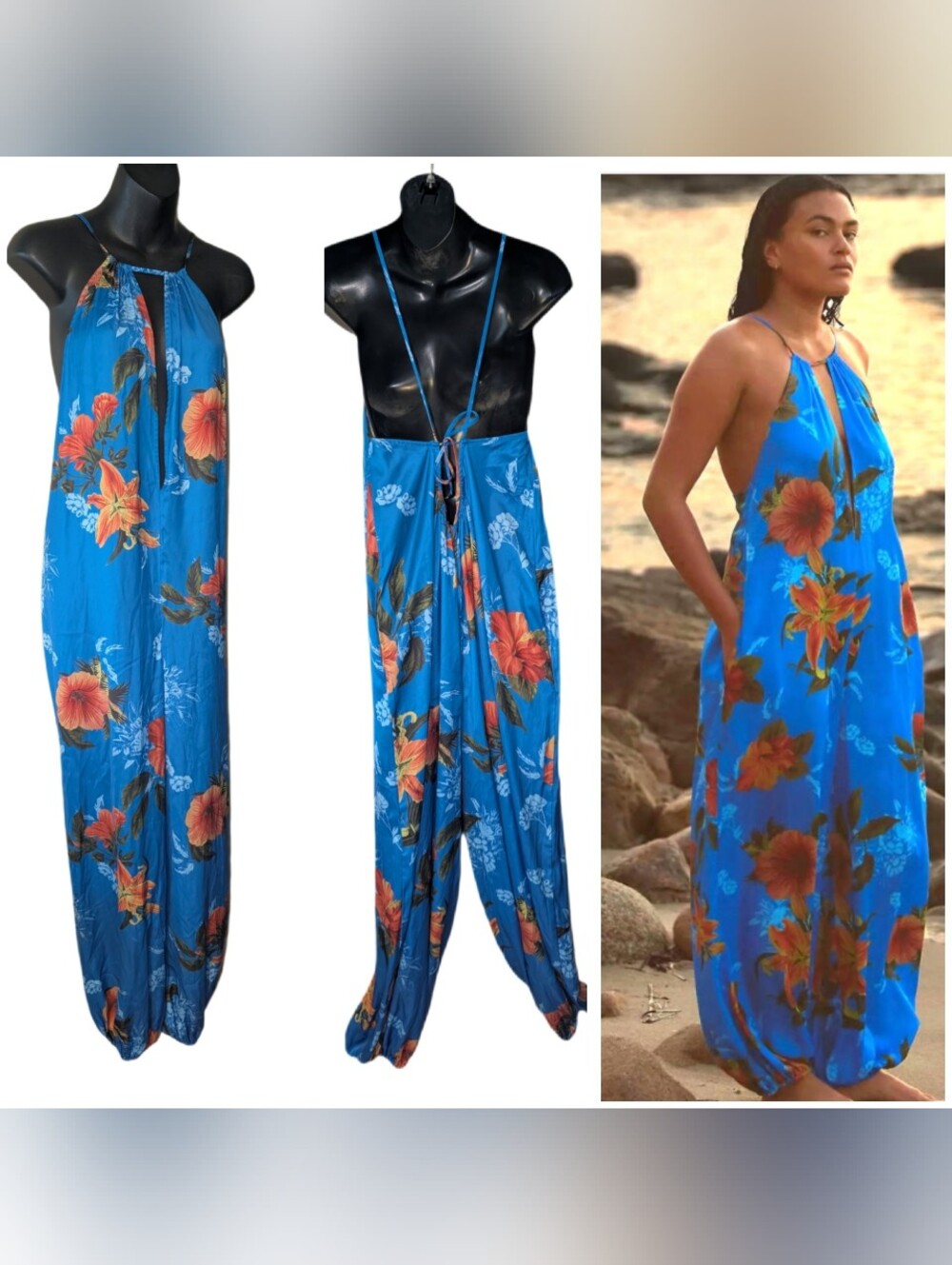 NWT Celandine By Anthropologie Plunge Relaxed Fit Jumpsuit Size S